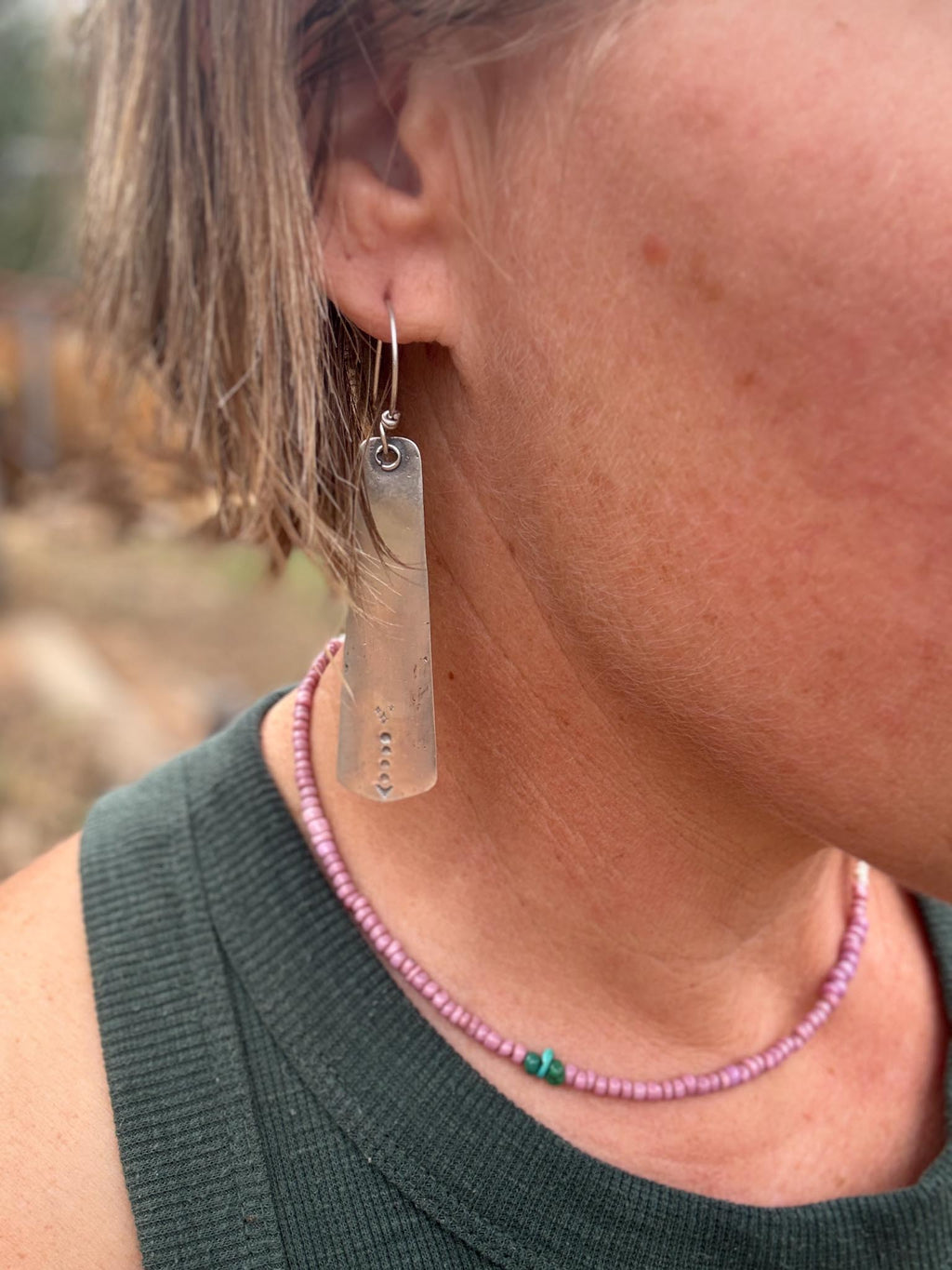 Sterling Silver Tapered Dangle Earrings | Longevity Northbound