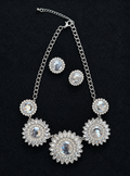 The Silver Screen Dahlia Necklace & Earrings Set | New, Never Worn